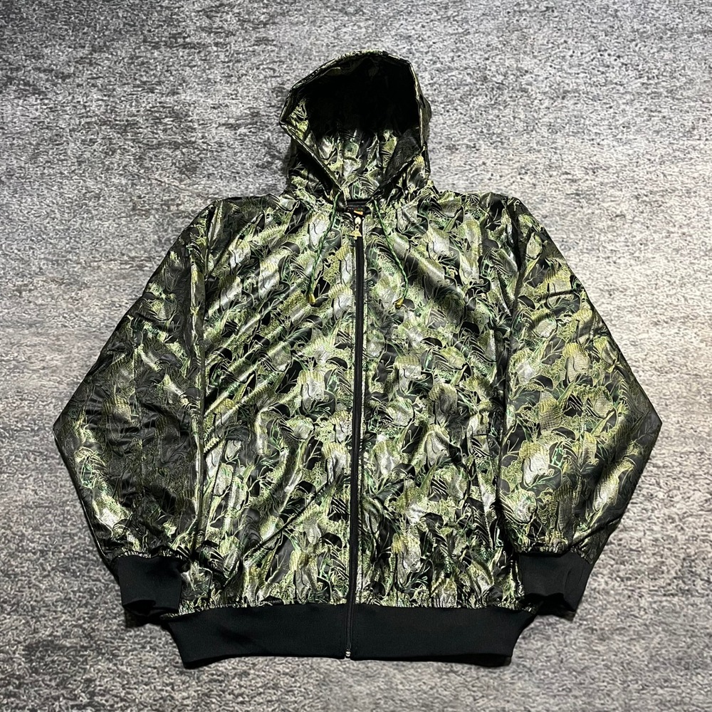 Vintage Members Property Jacket‎ Full Zip Mens 3XL Green Y2K Japanese Grunge